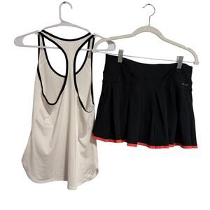 Nike tennis set sz S tank singlet lightweight matching black skort activewear